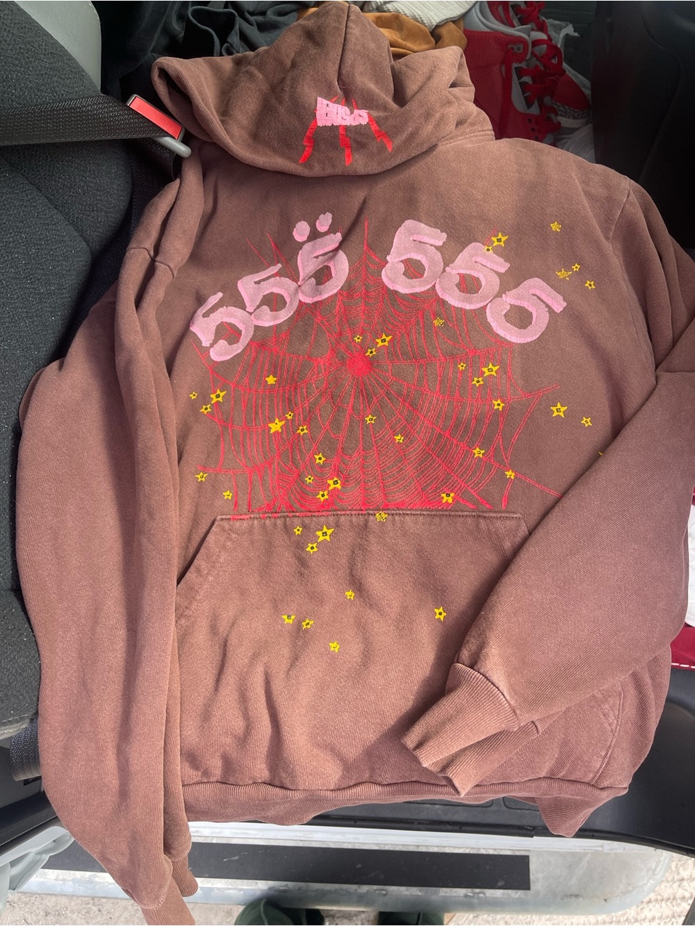 Sp5der Worldwide 555 Heavy Web Hoodie